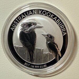 2017 Australia Silver Kookaburra, GemBU, original packaging, COA